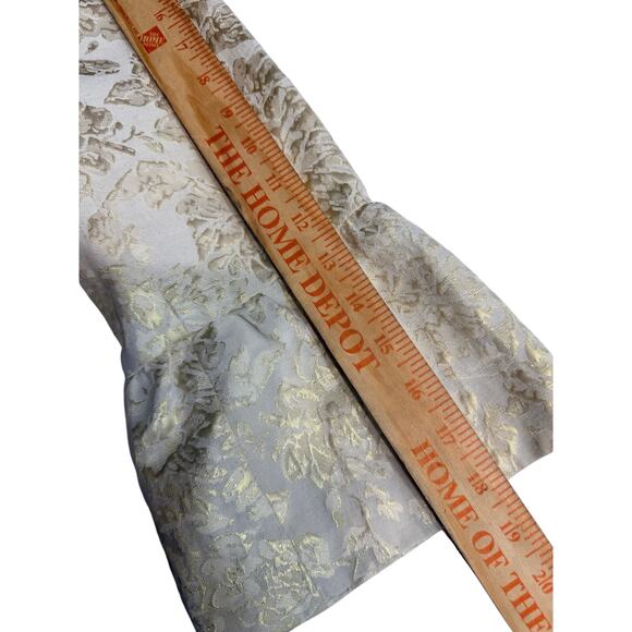 Emma James Women Blazer Size 8 Ivory Gold Brocade Jacket 3/4 Sleeve Lined - Picture 15 of 16